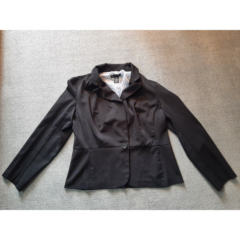 Courtenay Suit Jacket Womens Long Sleeve Black Size 10 1 button